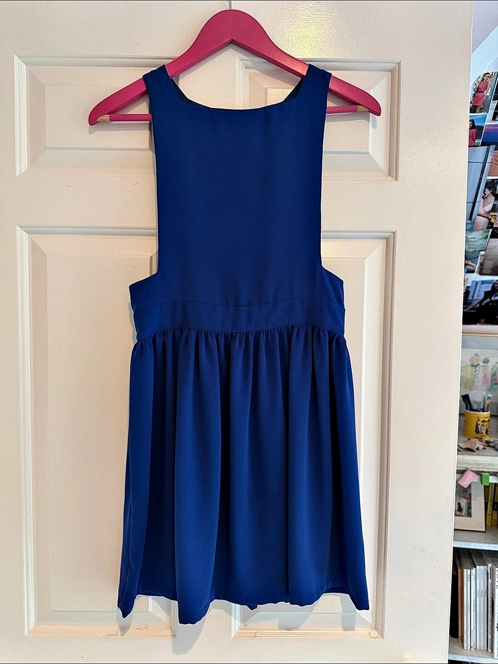 Vintage 2010s Topshop Sleeveless Midi Dress in royal Blue Size 4 Like New